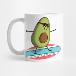 California Avocado Surfing Mug